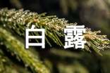 白露安好問候語摘錄30條