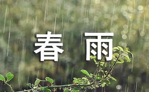 春雨遐想作文